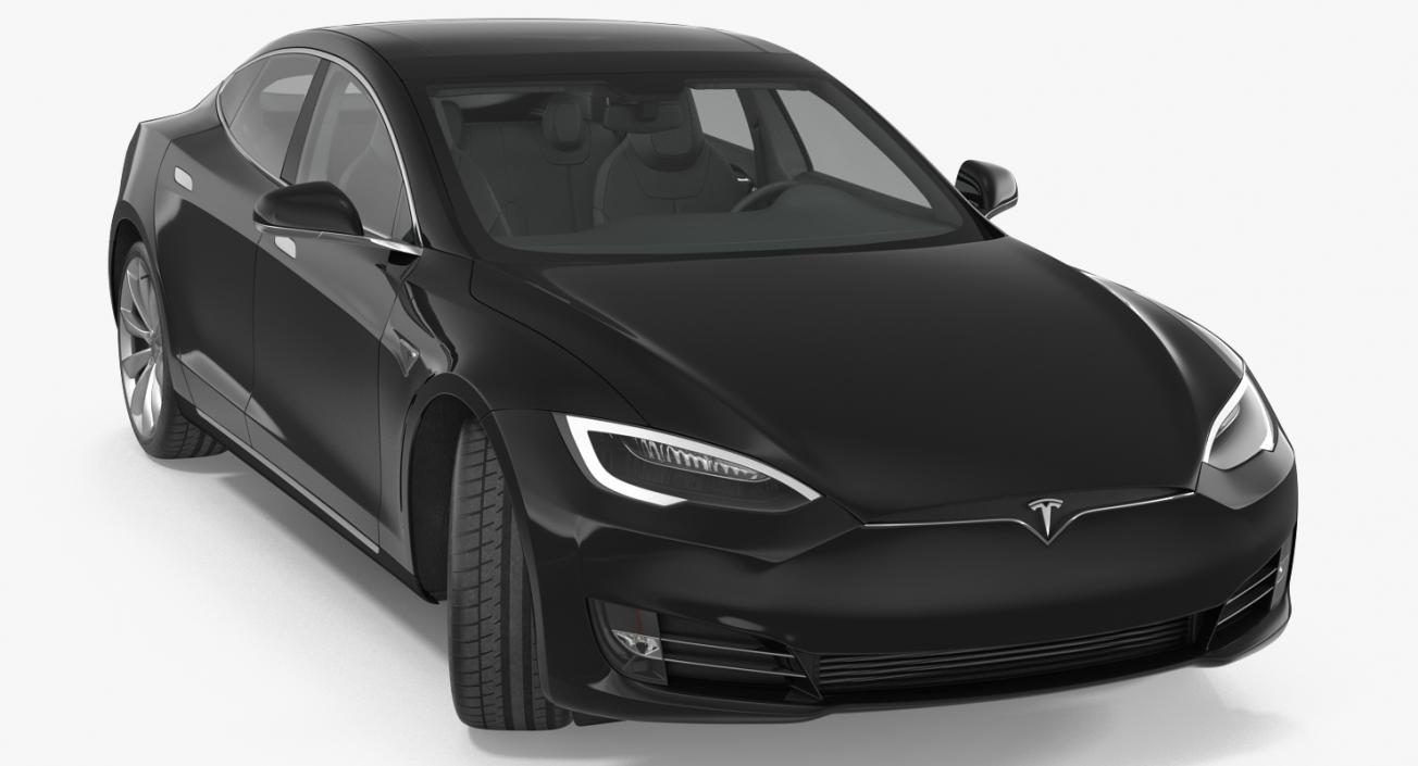 3D Tesla Model S P100D 2017 Rigged