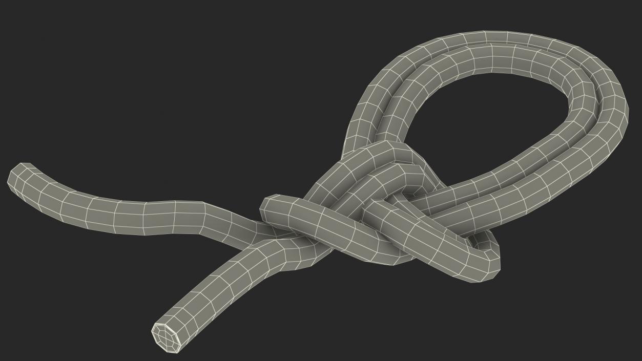 3D Bowline on a Bight Knot Rope model