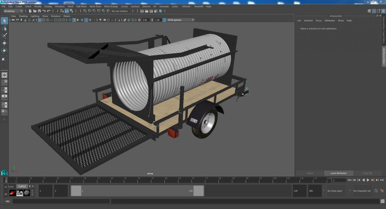 3D Culvert Style Bear Trap model