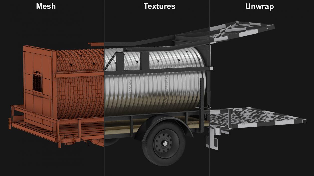 3D Culvert Style Bear Trap model