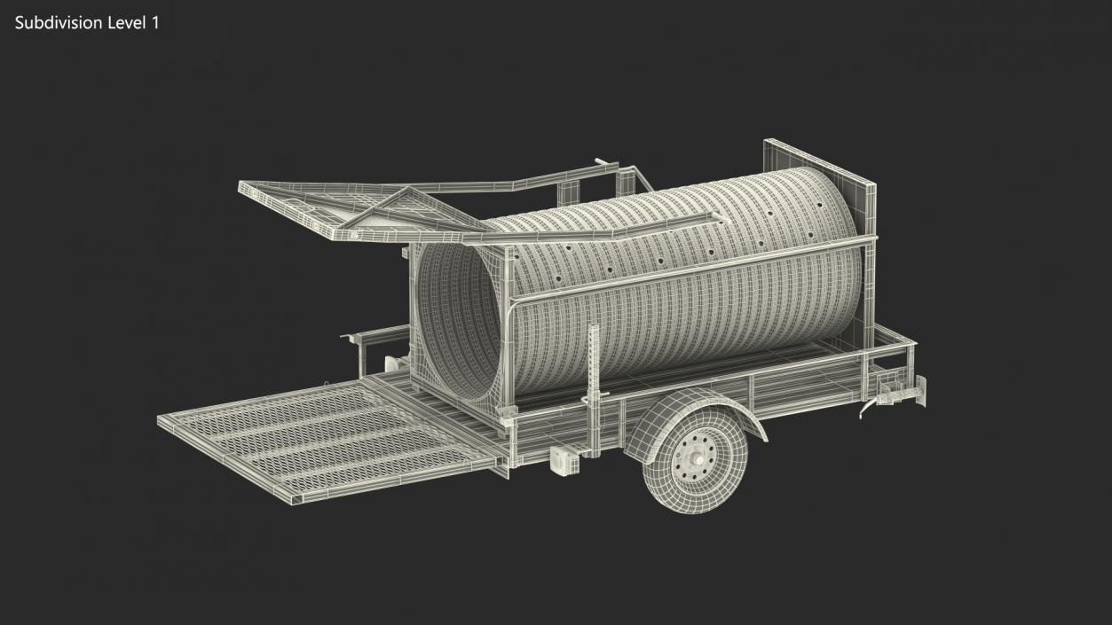 3D Culvert Style Bear Trap model