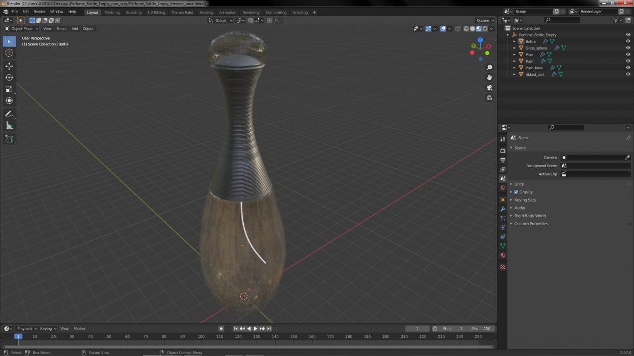 3D model Perfume Bottle Empty