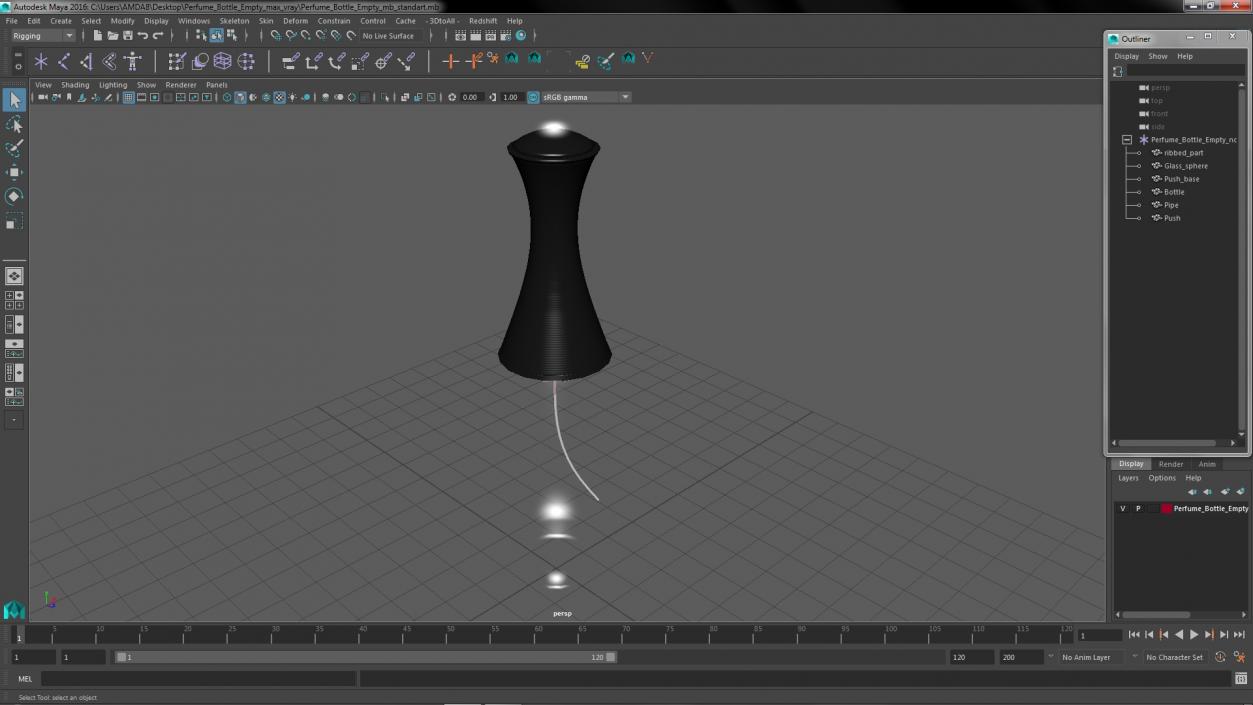 3D model Perfume Bottle Empty