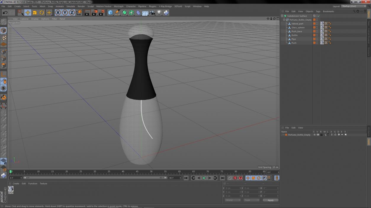 3D model Perfume Bottle Empty