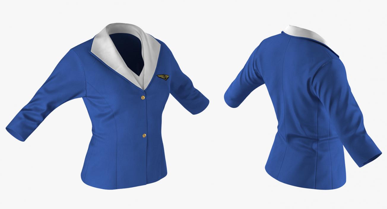 3D Stewardess Uniform model