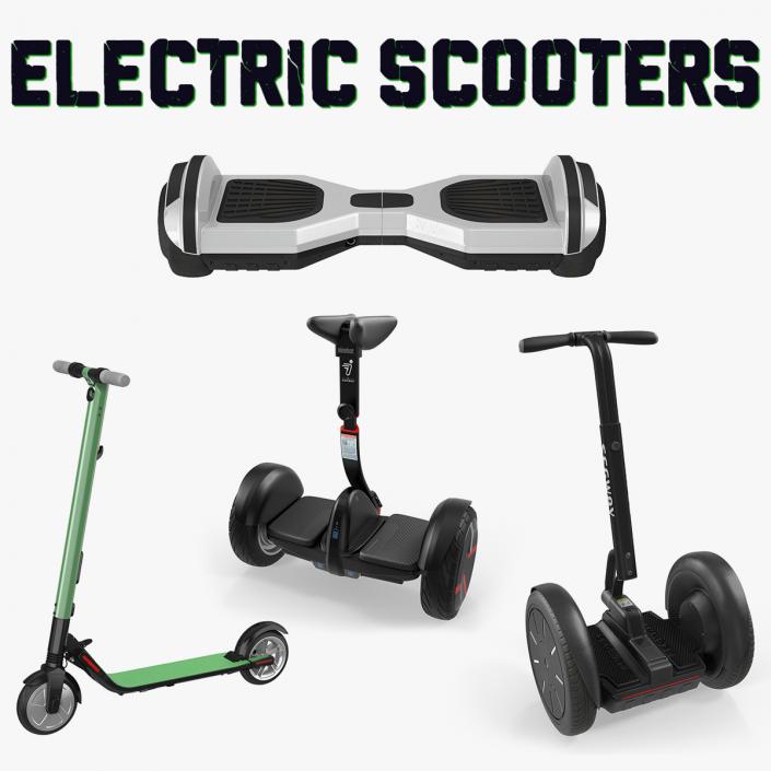 3D Electric Scooters Collection model