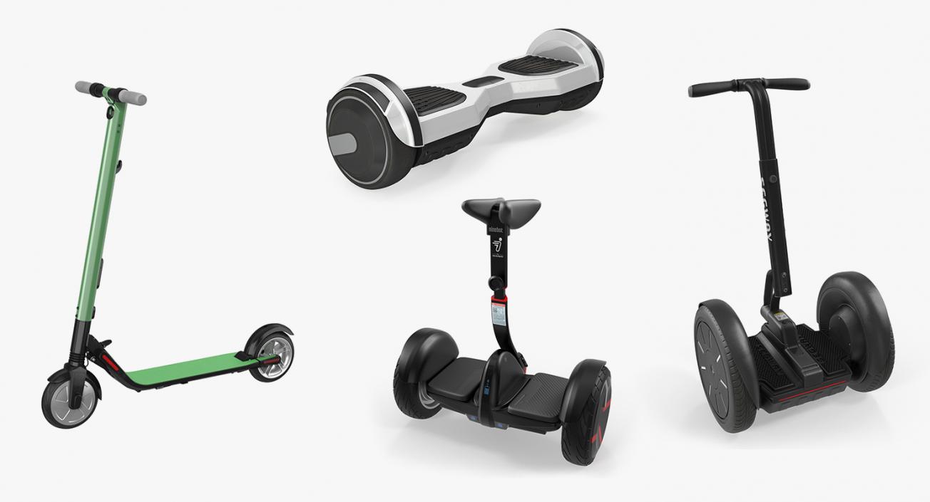 3D Electric Scooters Collection model