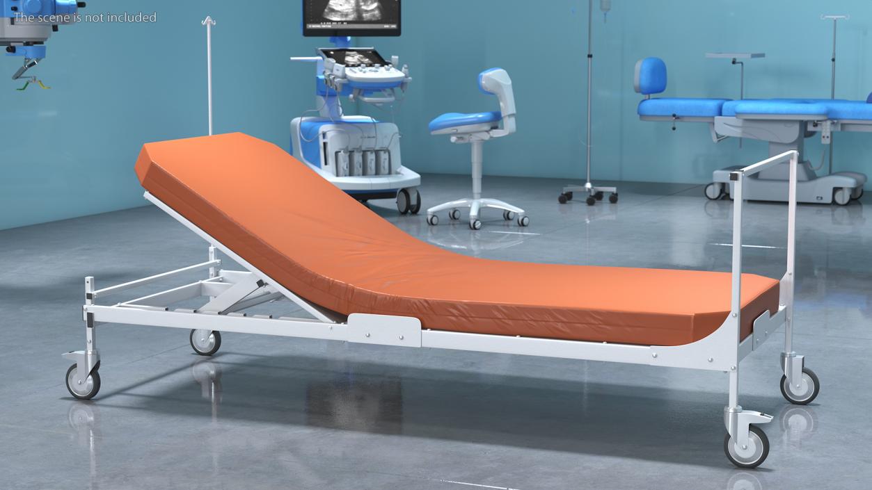 Hospital Bed with Mattress 30 Degrees 3D