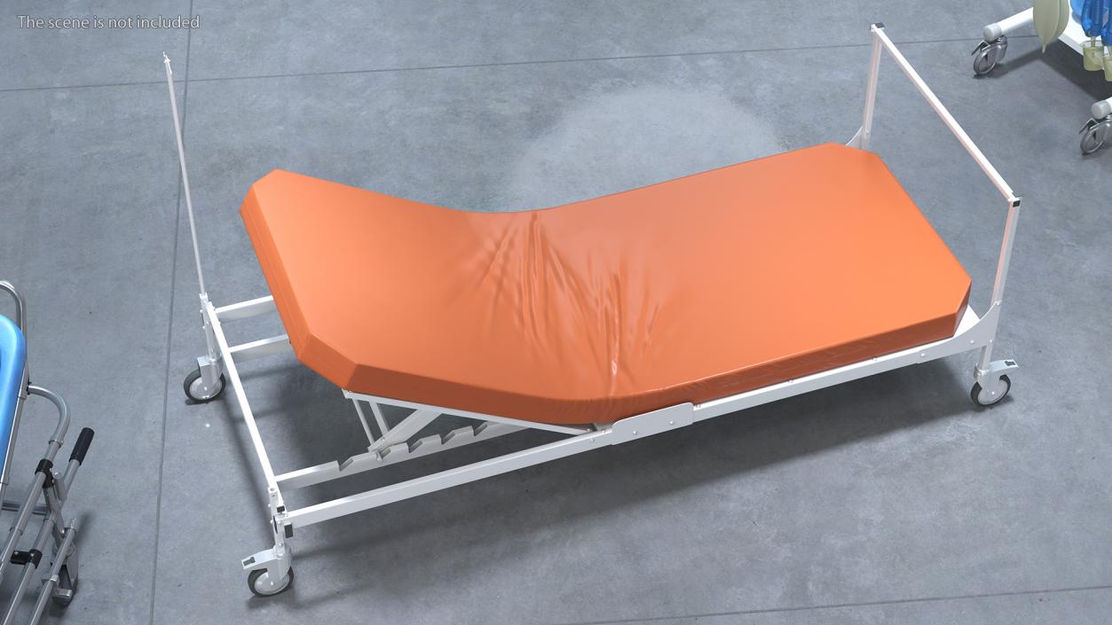 Hospital Bed with Mattress 30 Degrees 3D