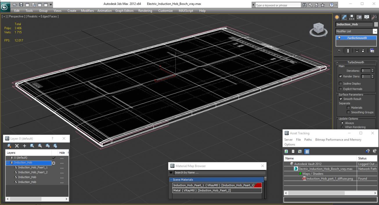 3D Electric Induction Hob Bosch model