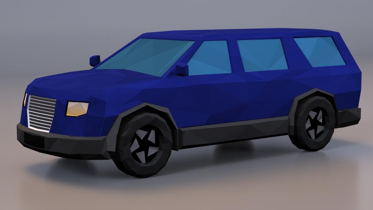 3D Low Poly Stylized Cars Collection model