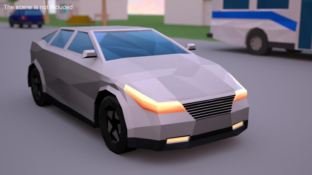 3D Low Poly Stylized Cars Collection model