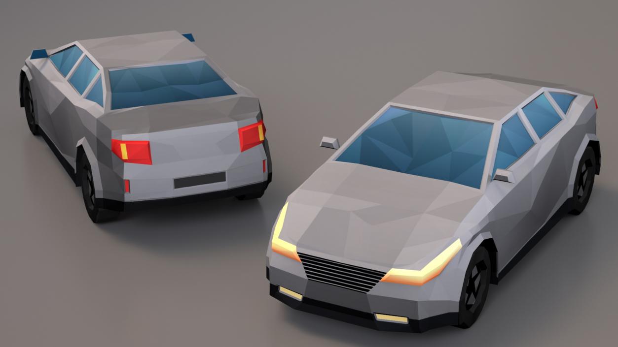 3D Low Poly Stylized Cars Collection model