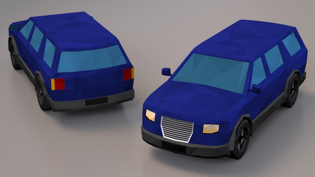 3D Low Poly Stylized Cars Collection model