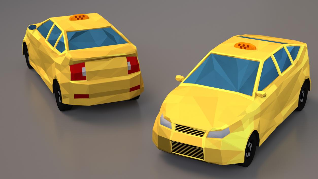 3D Low Poly Stylized Cars Collection model