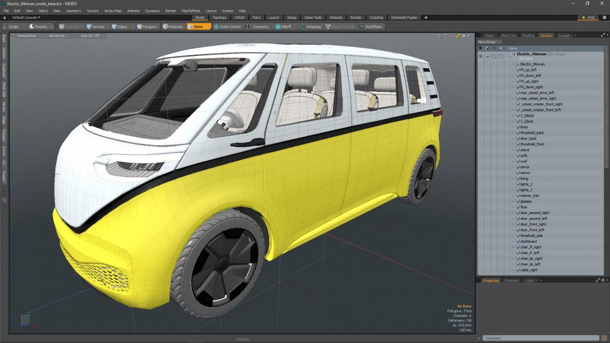 3D Electric Minivan