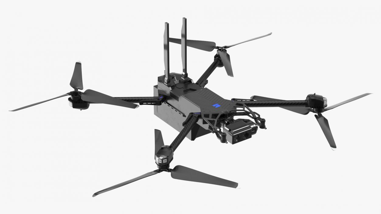 3D Autonomous Drone Skydio X2 Rigged model