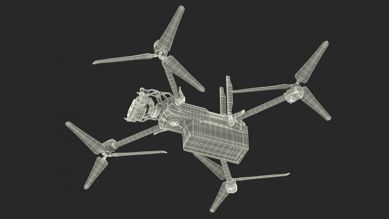 3D Autonomous Drone Skydio X2 Rigged model