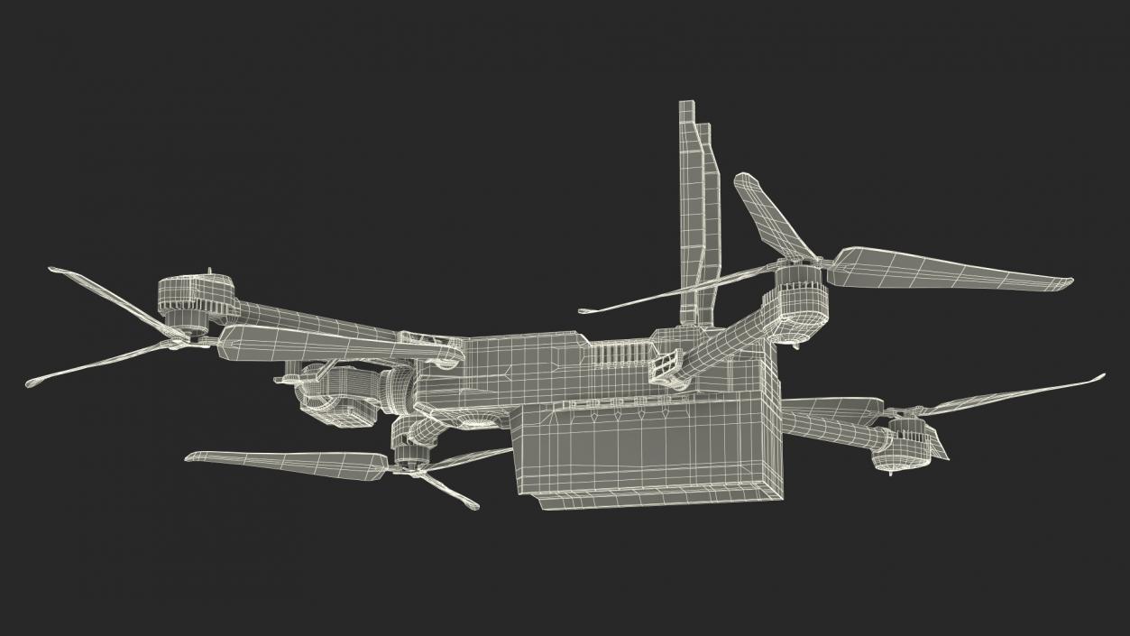 3D Autonomous Drone Skydio X2 Rigged model