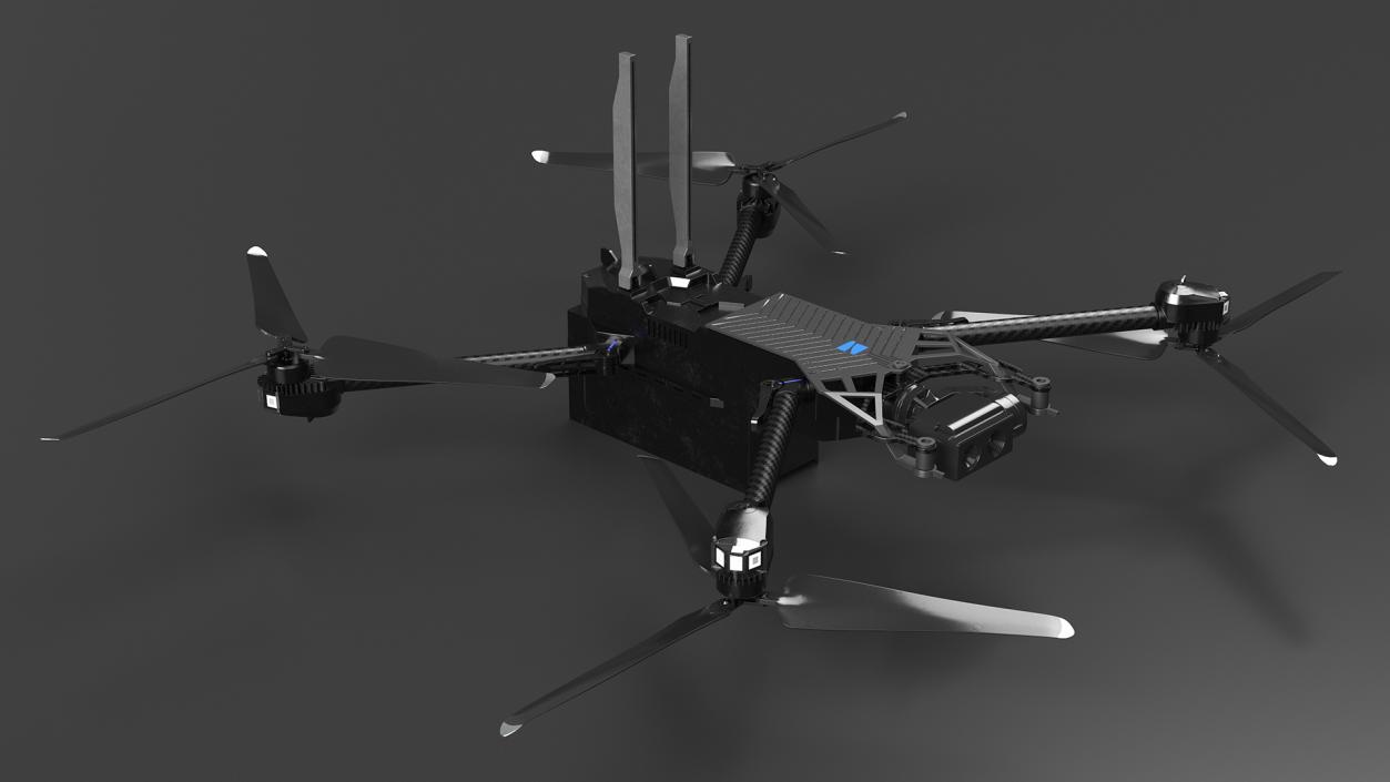 3D Autonomous Drone Skydio X2 Rigged model