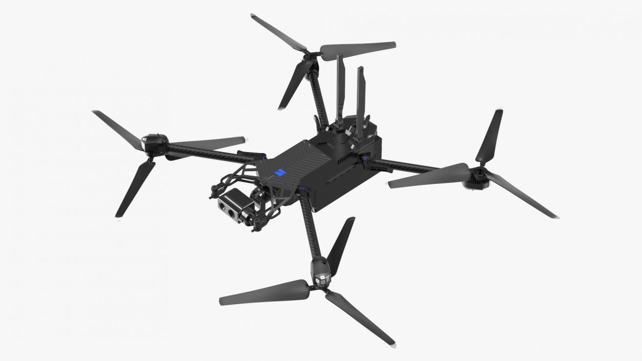 3D Autonomous Drone Skydio X2 Rigged model