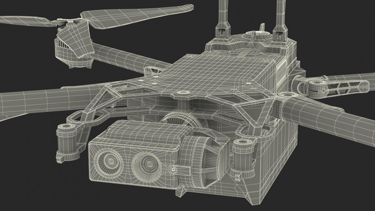 3D Autonomous Drone Skydio X2 Rigged model