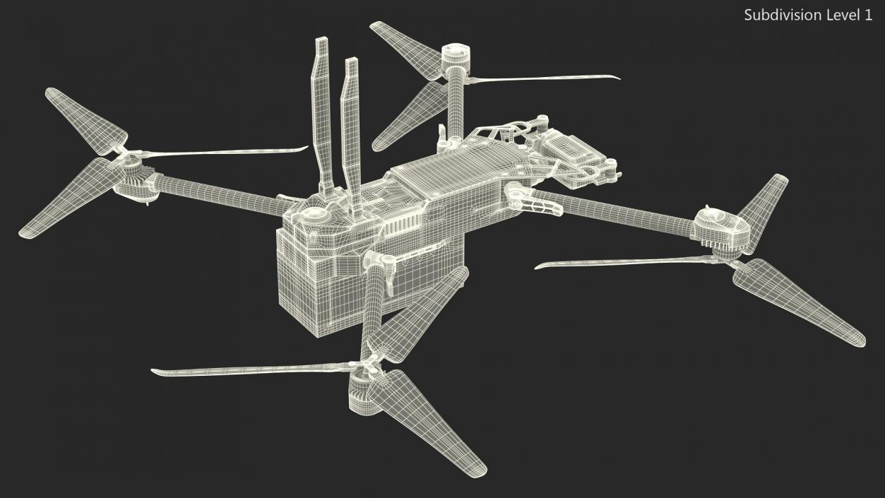 3D Autonomous Drone Skydio X2 Rigged model