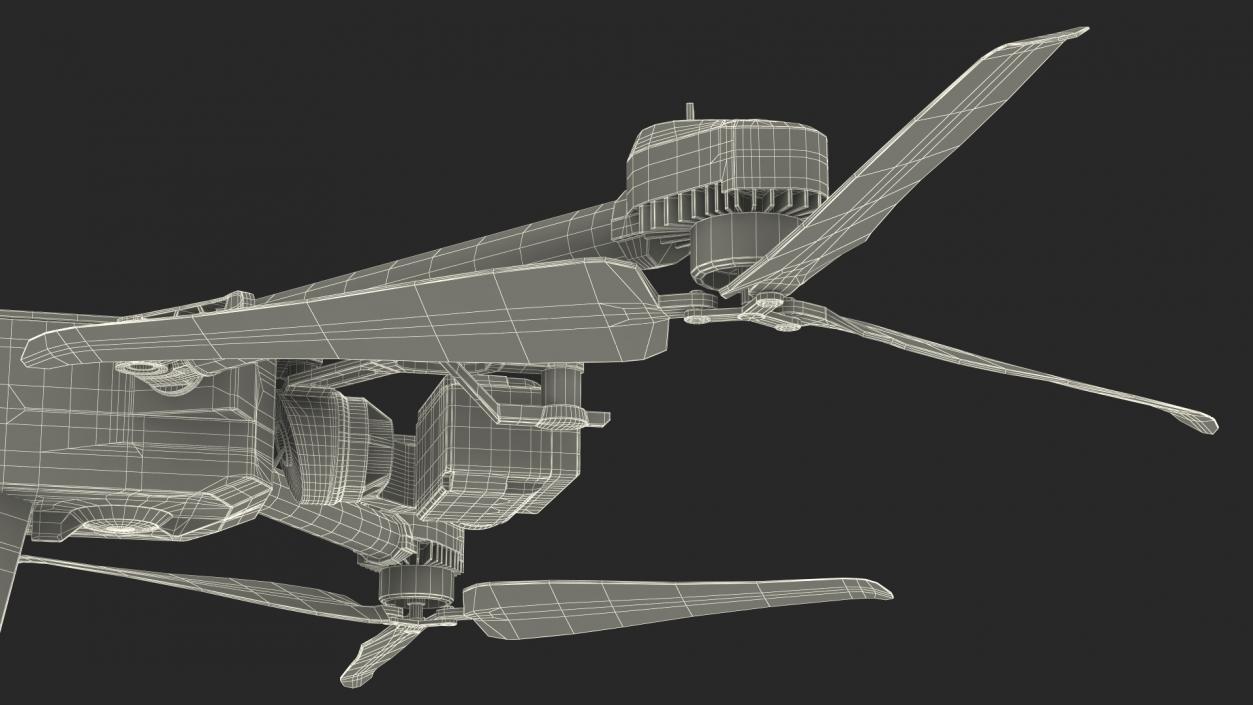 3D Autonomous Drone Skydio X2 Rigged model