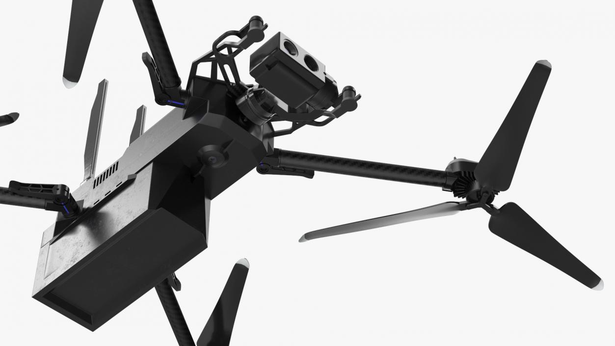 3D Autonomous Drone Skydio X2 Rigged model