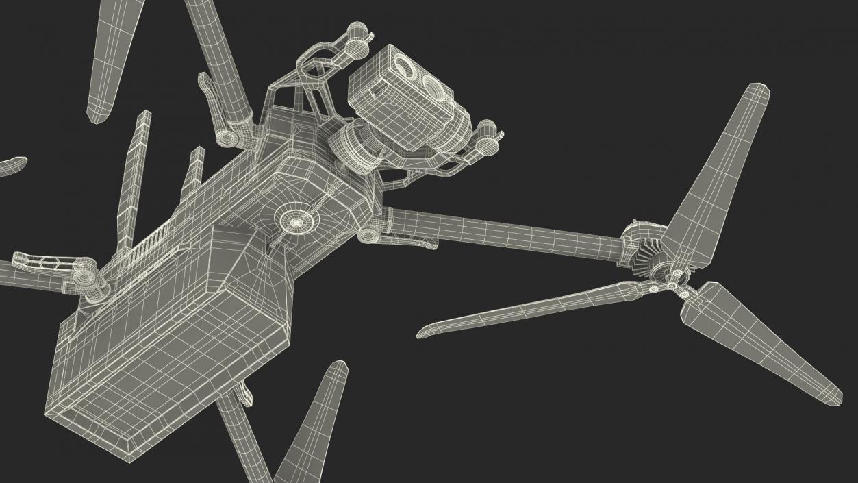 3D Autonomous Drone Skydio X2 Rigged model