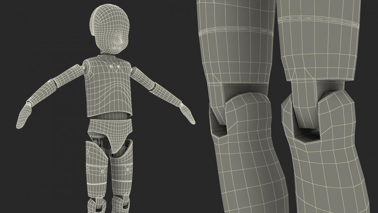 Child Crash Test Dummy Rigged 3D model