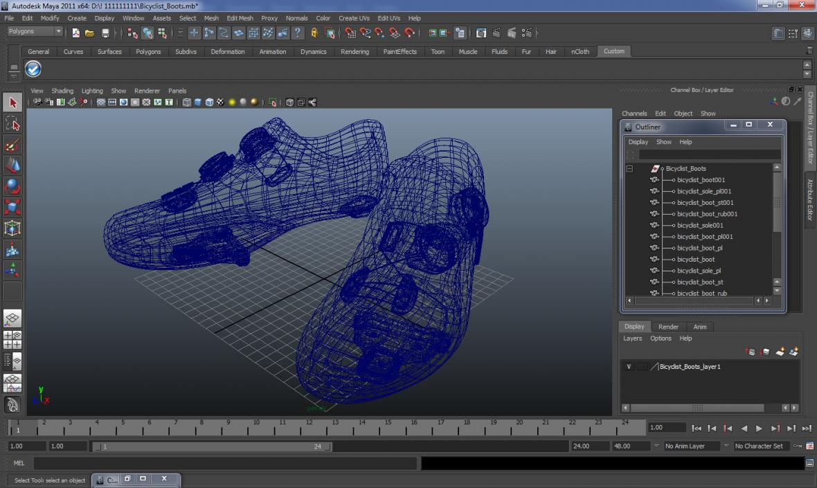 3D model Bicyclist Boots