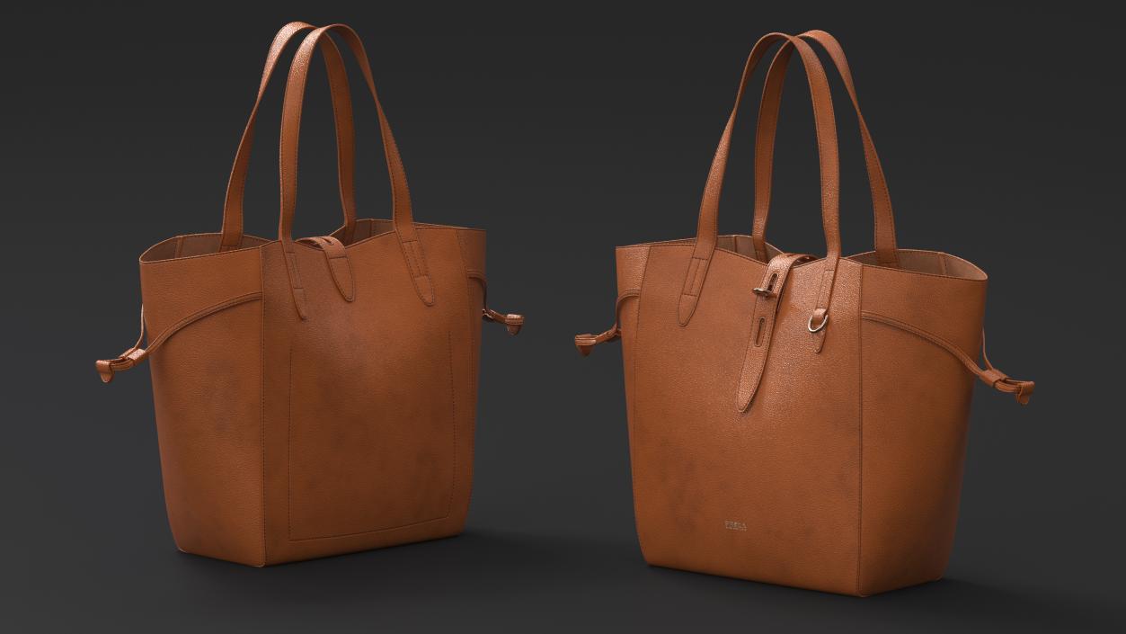 3D model Furla Net Tote Bag Cognac