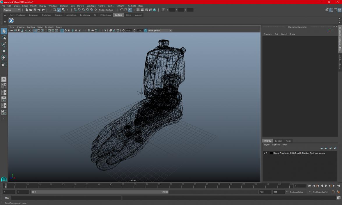 Bionic Prosthesis OSSUR with Rubber Foot 2 3D