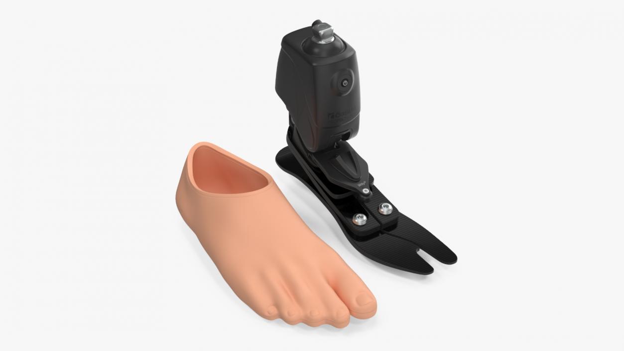 Bionic Prosthesis OSSUR with Rubber Foot 2 3D