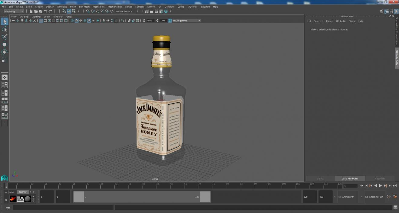 3D Jack Daniels Tennessee Honey Whiskey