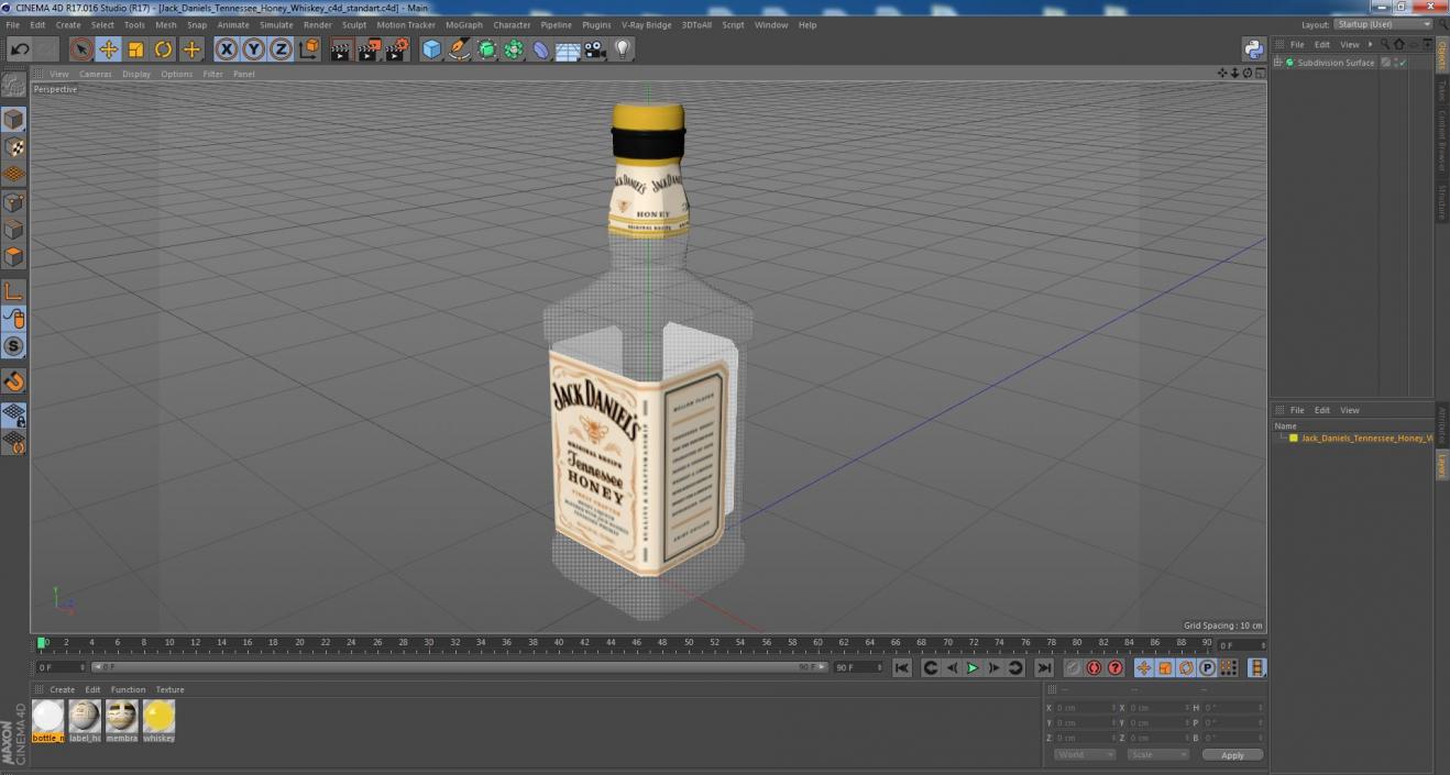 3D Jack Daniels Tennessee Honey Whiskey