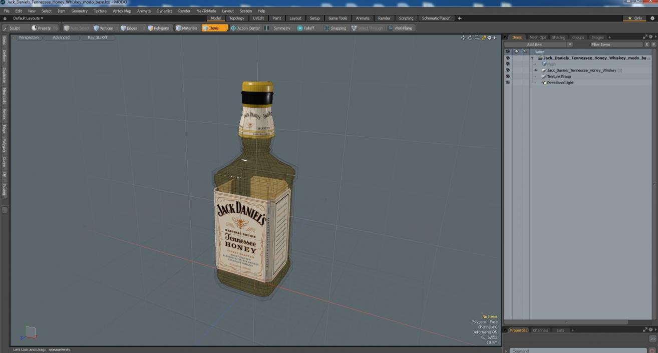 3D Jack Daniels Tennessee Honey Whiskey