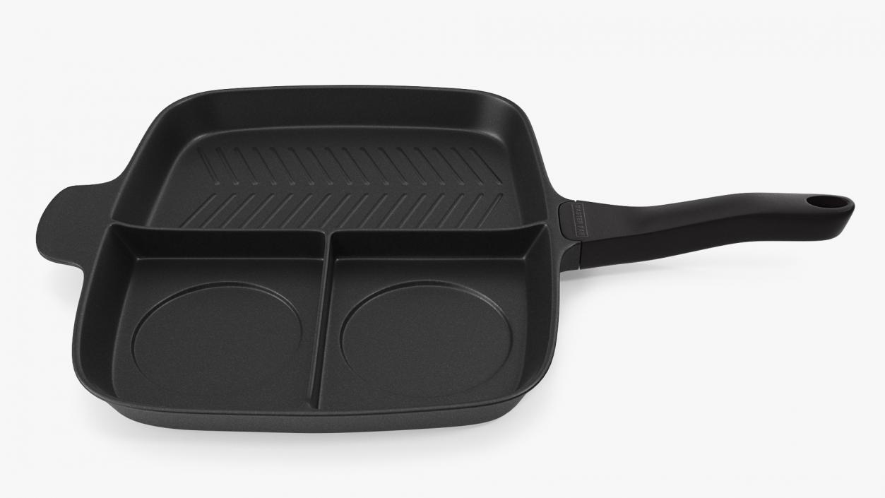 3D Masterpan 3 Section Grill Griddle Skillet