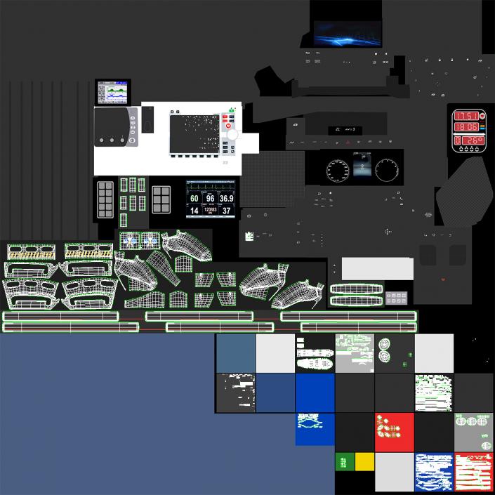 3D model Ambulance Unfolded Gurney