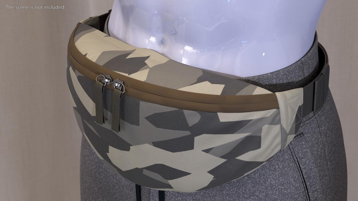 Small Hip Pack Camo 3D model