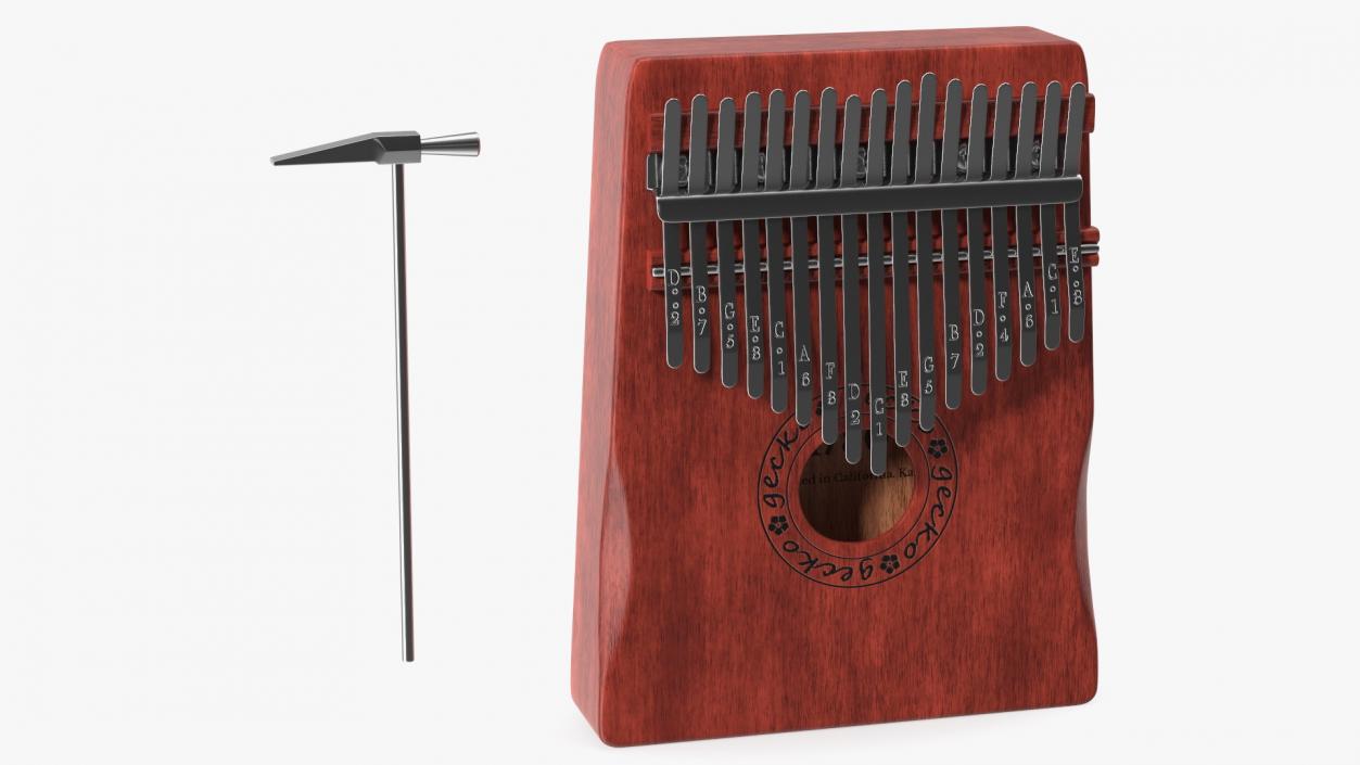 3D Mahogany Kalimba