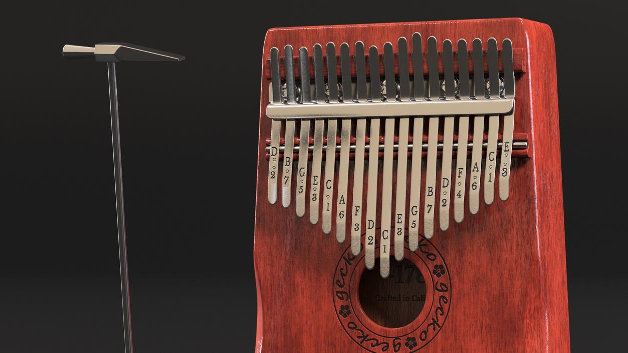 3D Mahogany Kalimba