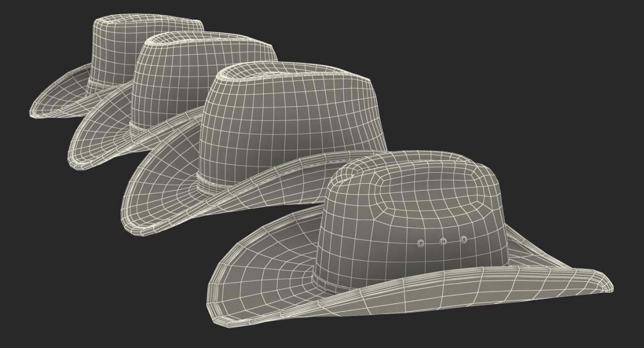 3D Old Cowboy Hats Collection