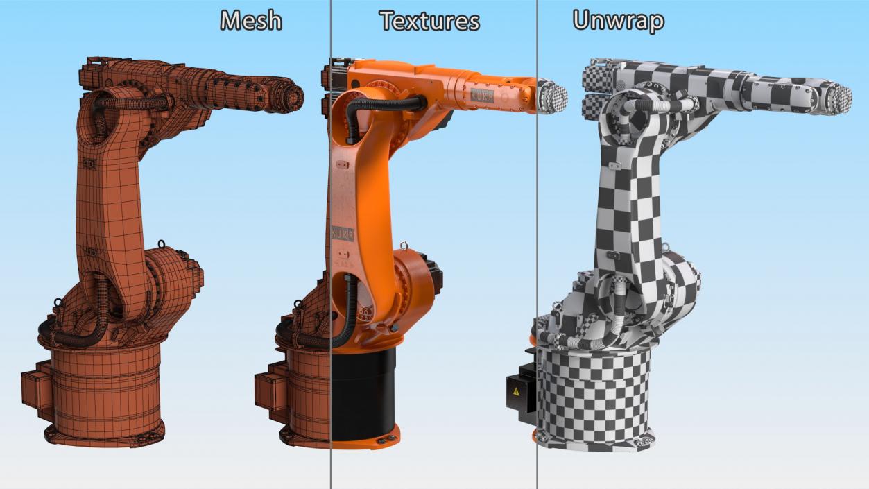 3D model Kuka Industrial Robot Arm KR 30-3 Rigged