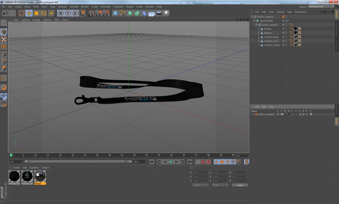 3D GoPro Lanyard model