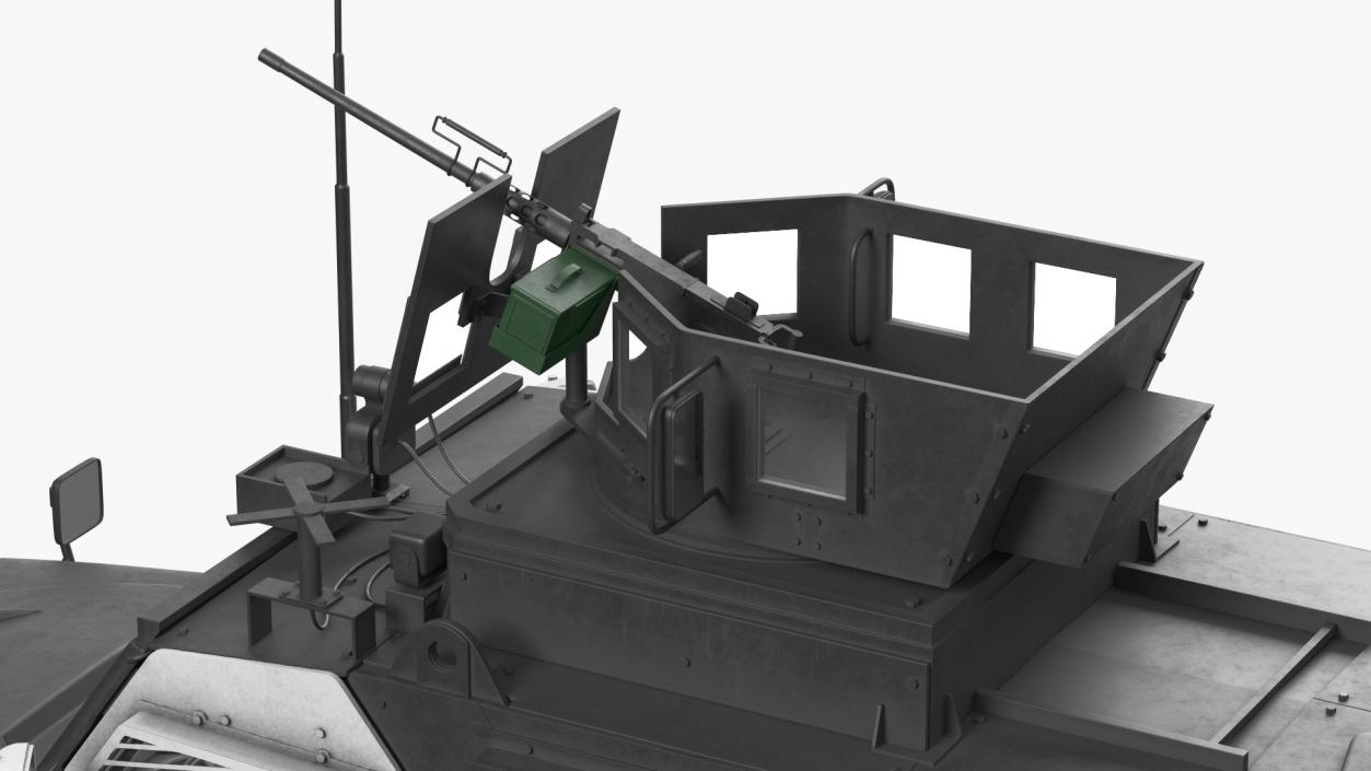 3D Police Vehicle MRAP International MaxxPro Rigged model