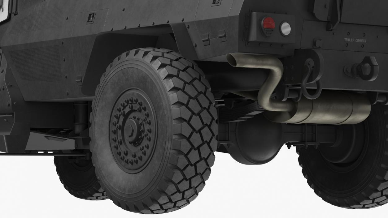 3D Police Vehicle MRAP International MaxxPro Rigged model