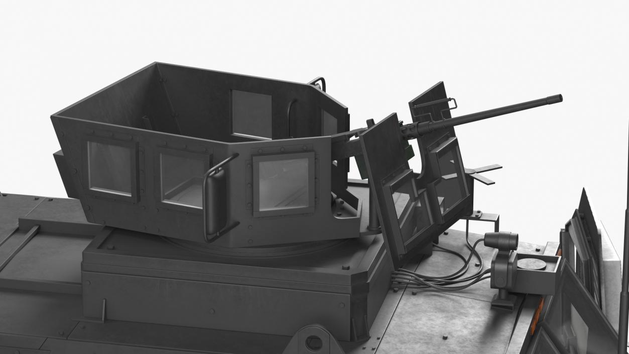 3D Police Vehicle MRAP International MaxxPro Rigged model