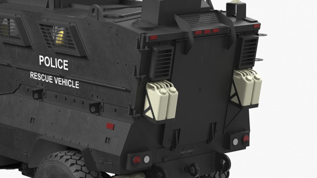 3D Police Vehicle MRAP International MaxxPro Rigged model